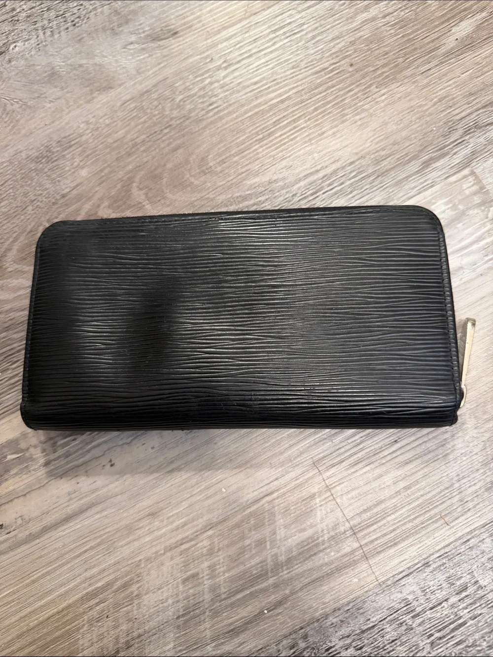LV Black Epi Zip Wallet
